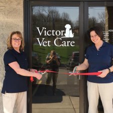 Cutting the ribbon