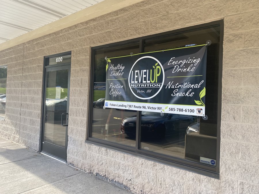 Exterior of LevelUp Nutrition in Victor, NY
